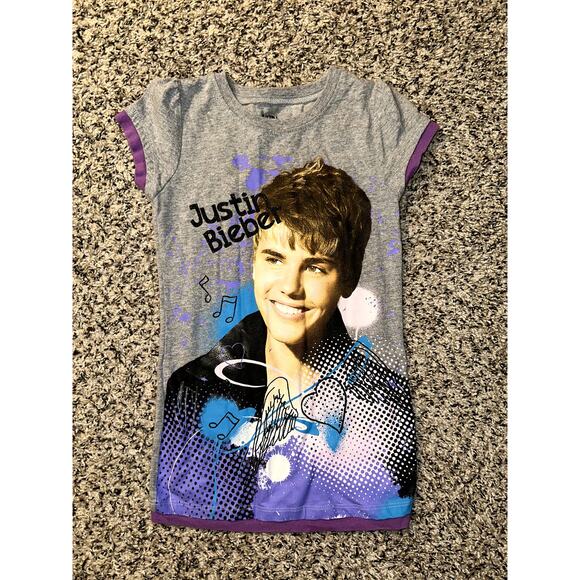 Y2K JUSTIN BIEBER KIDS TOP - Picture 1 of 4